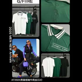 G家夏季男士高尔夫 翻领 吸汗透气牛奶丝 后背后带透气孔 DF05