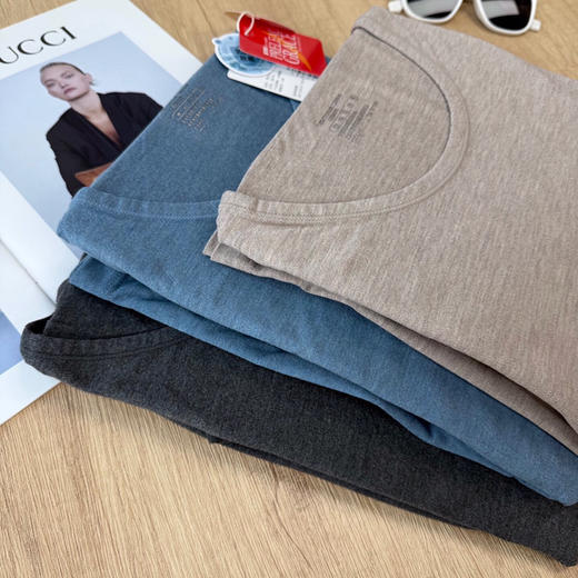 SUNJ176男士色纺发热套装 商品图4