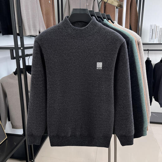 【YW】无忧购冬季加绒加厚中年爸爸装男士毛衣雪貂绒休闲打底衫（截单后3-5天发货） 商品图6