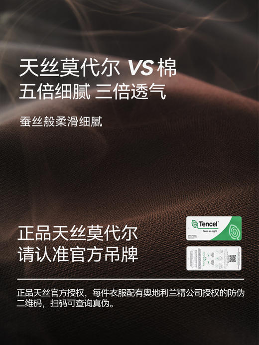 内茵情侣莫代尔薄款秋衣秋裤套装（圆领+V领） 商品图2