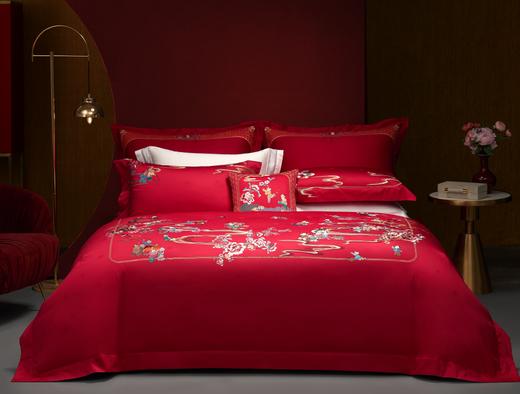 恐龙XX【百子纳福】50S全棉缎纹提花婚庆八件套（线下专柜同款） 商品图0