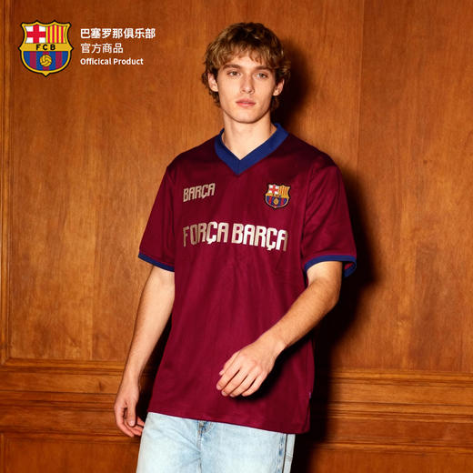 【官方正版】巴塞罗那俱乐部｜巴萨深红短袖复古潮流T恤百搭 商品图3