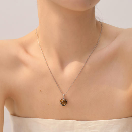 【微信专享款】ARSIS｜秘密花园系列 虎眼星月吊坠项链 商品图9