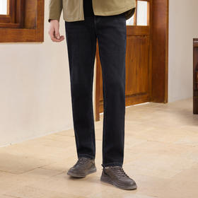半身缘男裤 冬季长裤棉耐磨商务绅士牛仔裤254101B10130117