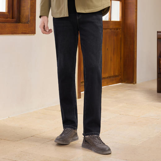 半身缘男裤 冬季长裤棉耐磨商务绅士牛仔裤254101B10130117 商品图0