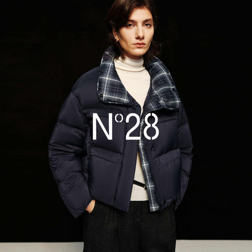 N°28 高领短款90白鹅绒服女秋冬加厚保暖极简风小个子羽绒服外套8855A1Y260 商品图2