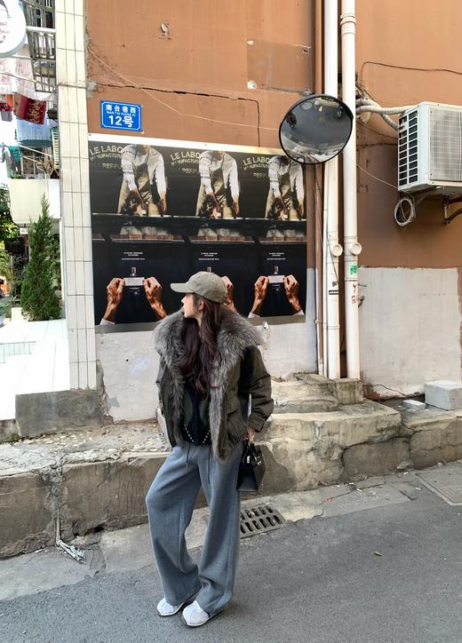 Read Nameless /绿色学院风超幼马海毛毛衣+灰色棉休闲裤 商品图9