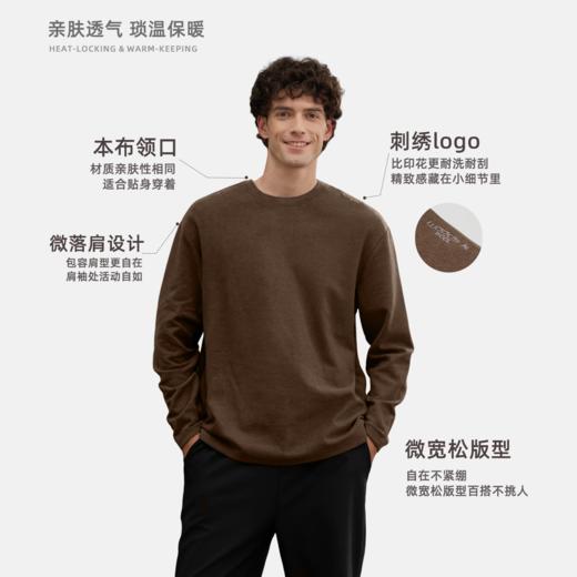 ² 清仓59元【男士维斯醋酸羊毛圆领长袖打底衫】加绒长袖T恤 双面绒感基础百搭 HM02-CRMM-MJN 商品图3