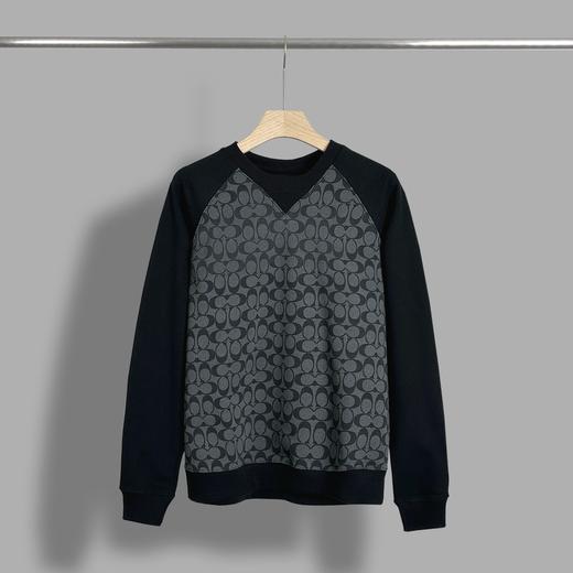 COACH/蔻驰奥莱男士经典标志老花拼接圆领卫衣 商品图4