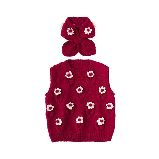 苏苏姐家花开朵朵亲子背心手工diy云深毛线团背心自制材料包 商品图4