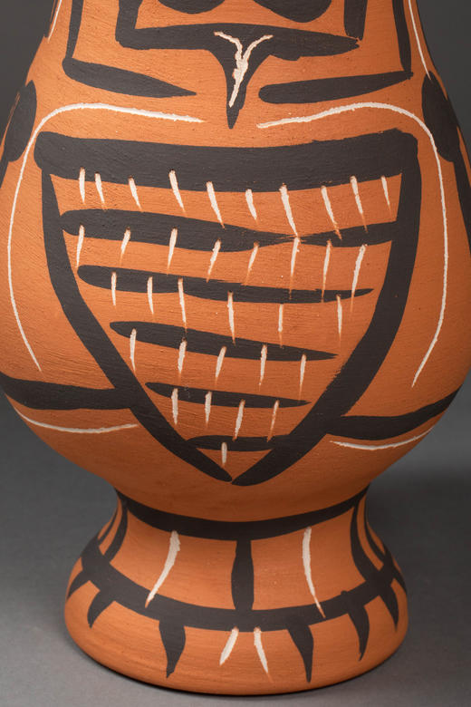 独角鹿西洋古董1958年代西班牙艺术巨匠毕加索与法国Madoura工坊合作出品限量装饰陶瓶「Chouette Mate (A.R.405) 哑光猫头鹰 405」 商品图9