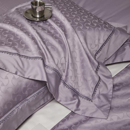 140支长绒棉染色提花四件套-勾勒紫 商品图3