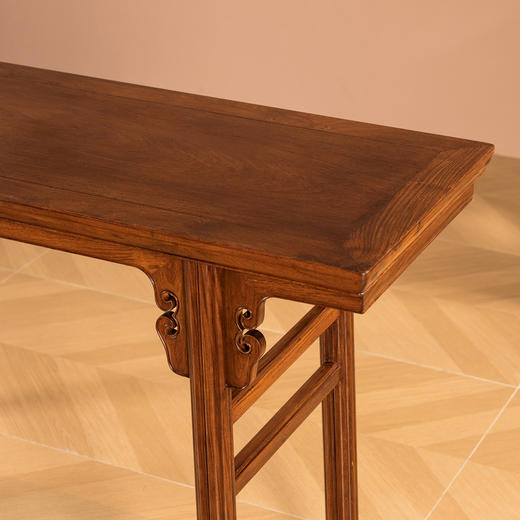 民国 黄花梨夹头榫如意云纹平头案 商品图3