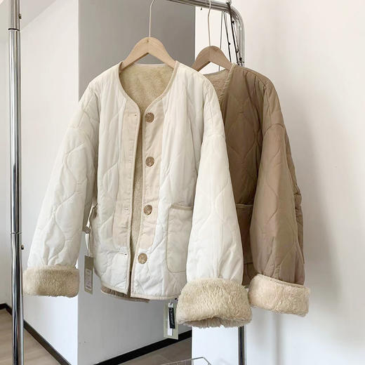 特价出！不退换！ 保暖厚实两面穿菱格棉衣外套！ 商品图12