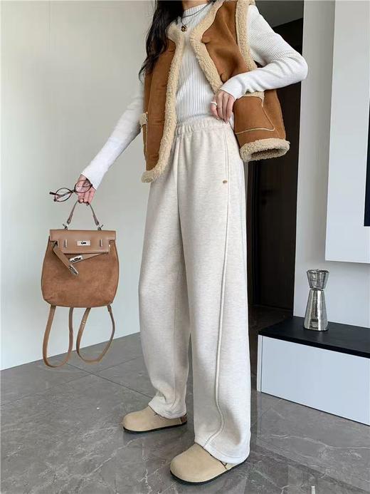 冬日保暖裤子！加厚奥粒绒羊毛呢料弯刀裤！ 商品图6