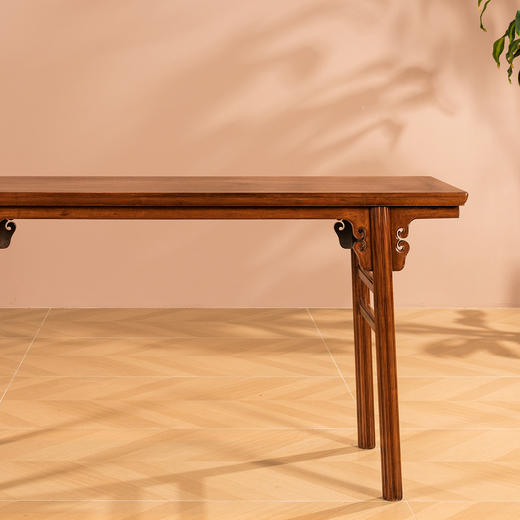 民国 黄花梨夹头榫如意云纹平头案 商品图4