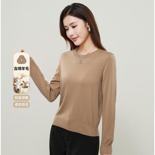 【百搭-羊毛衫】逸阳秋冬亲肤御寒保暖羊毛衫针织衫长袖打底衫7634V 商品图5