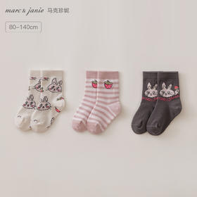 马克珍妮女童四季穿柔软弹力草莓兔子长袜2025年新款551926