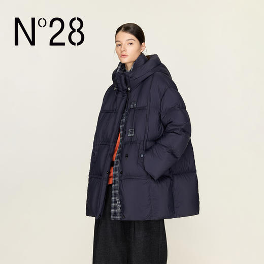 N°28 冬款连帽白鹅绒服厚款保暖羽绒外套8855A1Y261 商品图1