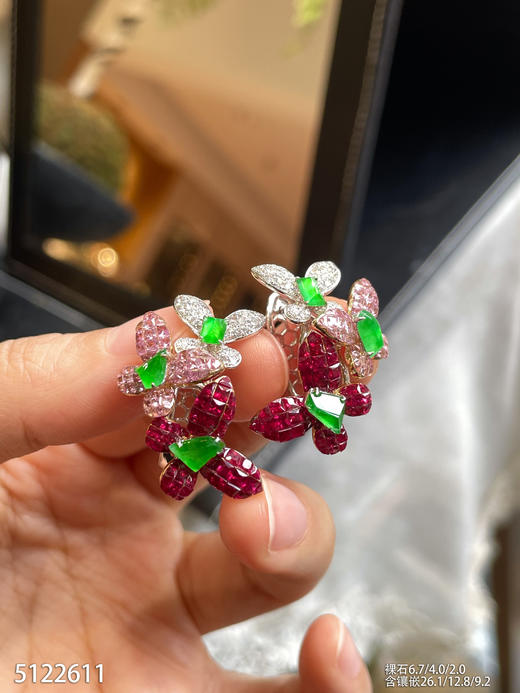 5122611，花朵耳坠。具体价格微信咨询 商品图5