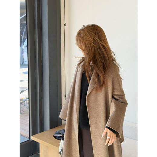 2511312   50羊绒 经典浴袍款大衣 商品图11