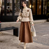 小香风显瘦气质名媛粗花呢，羽绒外套毛呢半身裙套装HR-ZYQF19 商品缩略图0