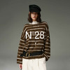 N°28 2025秋冬新款条纹羊绒毛衣女高级感宽松慵懒套头针织衫上衣895392M001  商品缩略图2