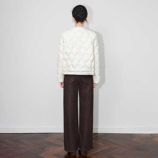 加厚保暖小香风撞料90白鸭绒短款羽绒服外套WLZD2514107 商品图1