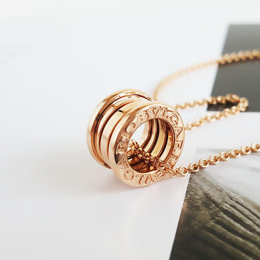 【95新】BVLGARI宝格丽B.zero1系列18K玫瑰金弹簧项链链长约45cm中性款131125AK30 商品图4