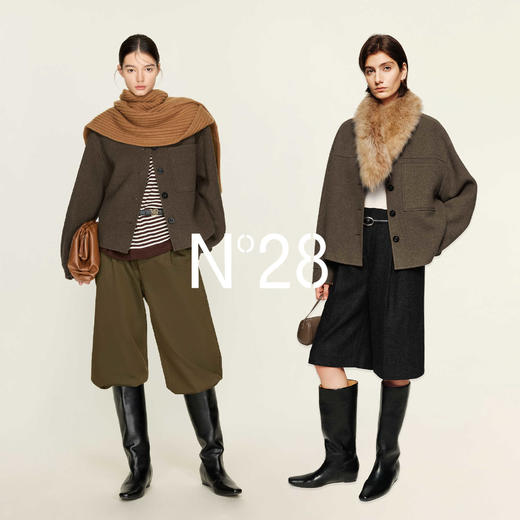 N°28【零压感】山羊绒毛呢外套女秋冬短款宽松复古小个子呢上衣8855A1D709  商品图4