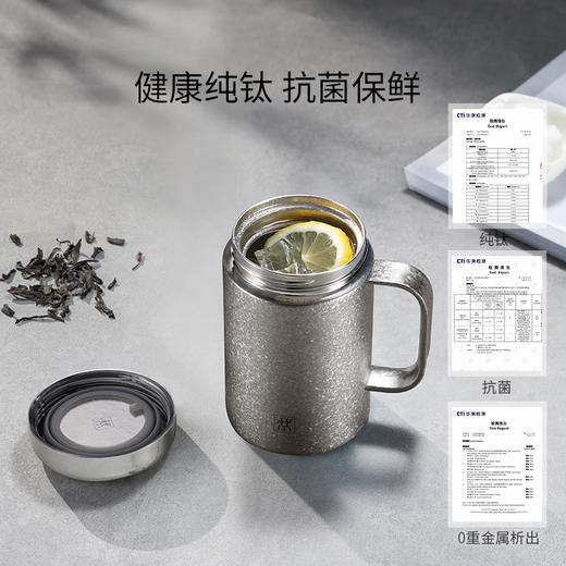 1034862 双立人Thermo Plus真空保温钛马克杯璀璨银480ml 商品图4