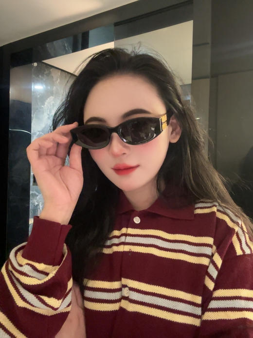 赵露思同款MIU 家logo装饰 椭圆形 太阳墨镜 商品图7