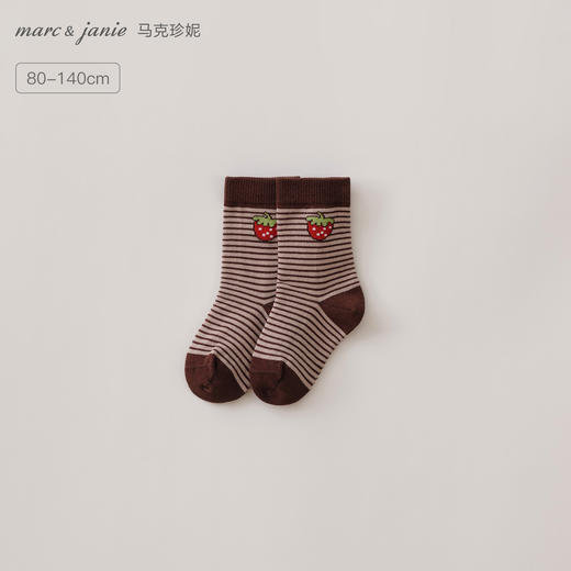 马克珍妮女童柔软弹力透气条纹长袜2025年秋冬新款551938 商品图0