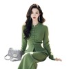秋冬高级感小香风新中式国风盘扣毛衣裤子套装 商品缩略图4