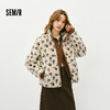 森马外套女冬季仿羊羔毛摇粒绒立领宽松图案2025新款时尚复古夹克 商品缩略图0