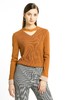 NAERSI娜尔思 焦糖色V领针织衫 95 商品缩略图0