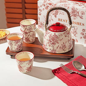 摩登主妇假日玫瑰茶具套装订婚新婚礼物结婚送新娘2025新款泡茶壶