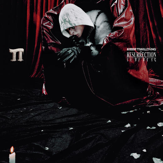 【启世录TIWILLTANG】x《狂野时代》联名系列【融迹辉阈】摩天绒影撞色宣言暖域交锋连帽毛衫 商品图2