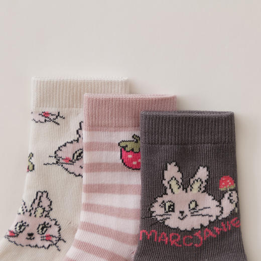 马克珍妮女童四季穿柔软弹力草莓兔子长袜2025年新款551926 商品图4