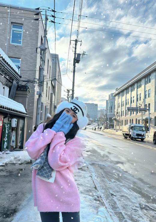 香家冬季新款熊猫帽毛线羊毛针织帽 商品图1