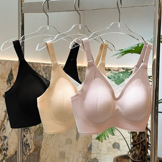 官网899！爱家反重力莫代尔无痕文胸内衣 大胸显小无钢圈软支撑聚拢胸罩女 商品图8