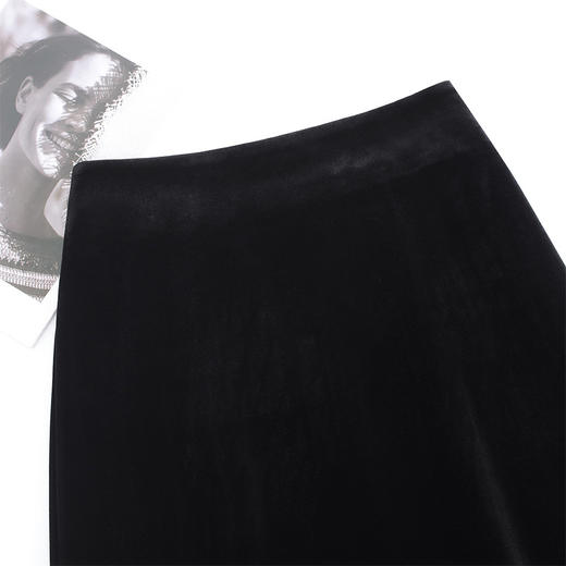 金丝绒加绒长款半身裙，大摆伞裙休闲时尚A字裙MYX-KYL-090-L 商品图3