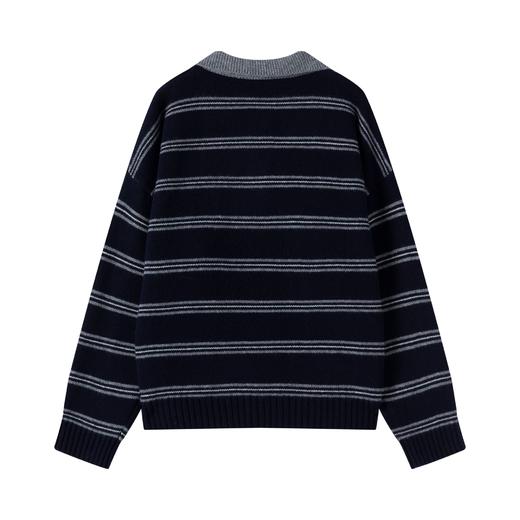 N°28 长袖慵懒风秋季街头针织毛针织衫宽松翻领日系时尚895392M022 商品图2