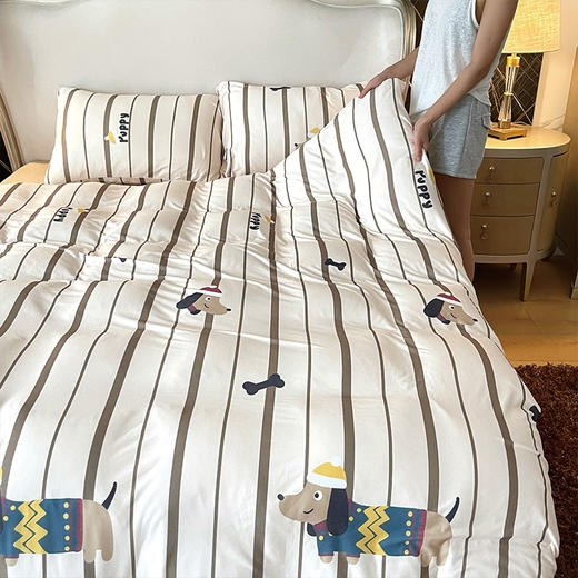 【标准四件套】西域楼兰有氧针织棉四件套母婴级A类呼吸亲肤软糯吸湿透气长绒棉 商品图8