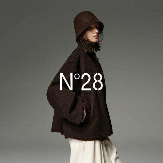 N°28【零压感】秋冬季山羊绒短外套女皮质拼接翻领羊毛夹克上衣8855A1D727  商品图3