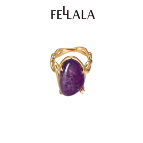 2楼Fellala/翡拉拉「糖果」紫水晶925银指戒货号925430802吊牌价1799现价1619