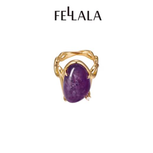 2楼Fellala/翡拉拉「糖果」紫水晶925银指戒货号925430802吊牌价1799现价1619 商品图0