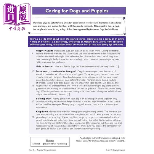 【中商原版】英国原版CGP KS2 小学三年级 英语阅读理解练习册合集3册 Book 1+2+Stretch English Reading Comprehension 商品图3