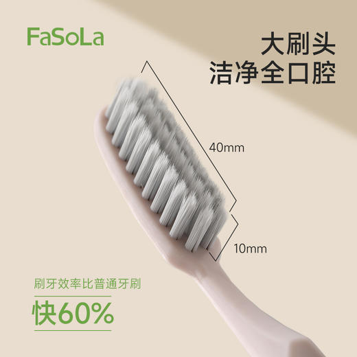 FaSoLa牙刷大头软毛成人家用情侣女生可爱韩式牙刷高颜值易洁大头牙刷 商品图5