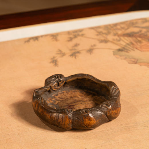 清	竹雕灵芝纹香盘 商品图3